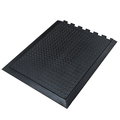 Transforming Technologies Conductive Rubber Diamond-Plate Anti-Fatigue Mat, End Section FM9E